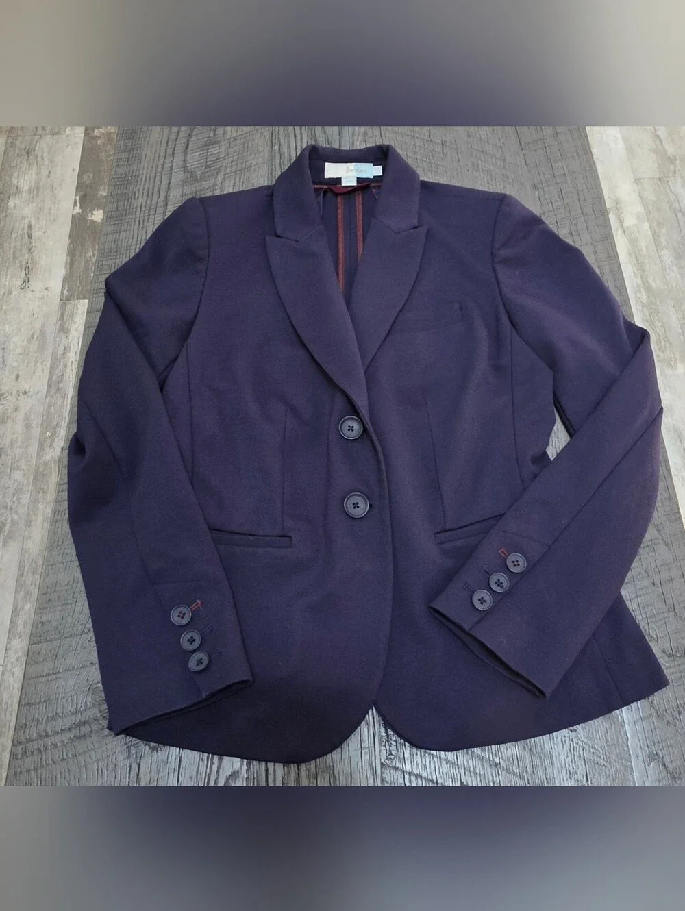 Boden Navy Two-Button Women's High Quality Blazer ( Size: 6r )